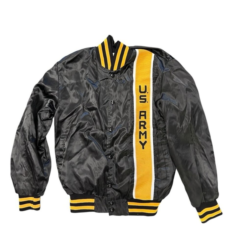 US Army Satin Bomber Jacket Artex SIZE SMALL Vintage 1980's